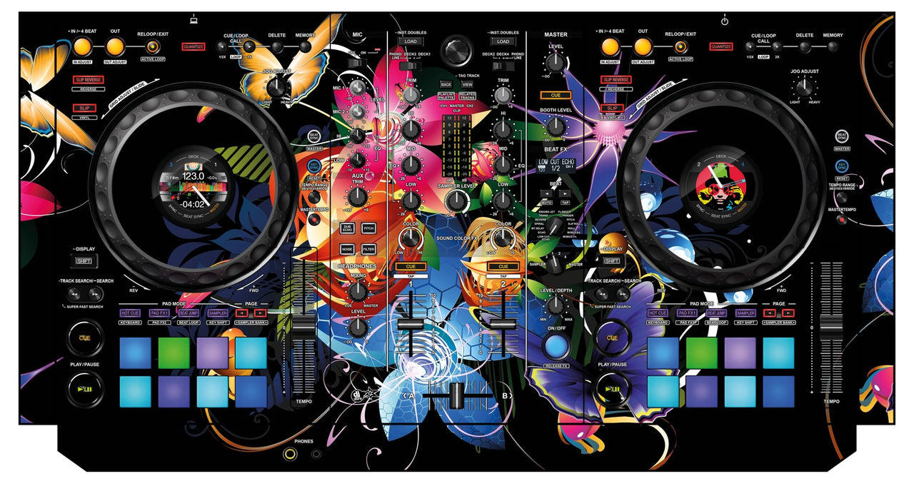 Pioneer DJ DDJ 800 Skin Lotus Garden