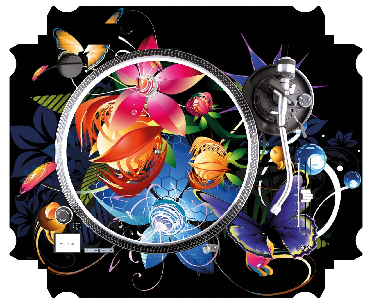 Technics 1200 / 1210 MK2 Skin Lotus Garden