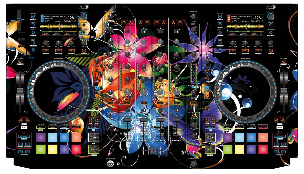 Denon DJ MCX 8000 Skin Lotus Garden