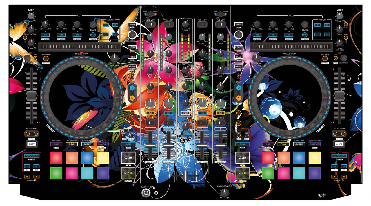 Denon DJ MC 7000 Skin Lotus Garden