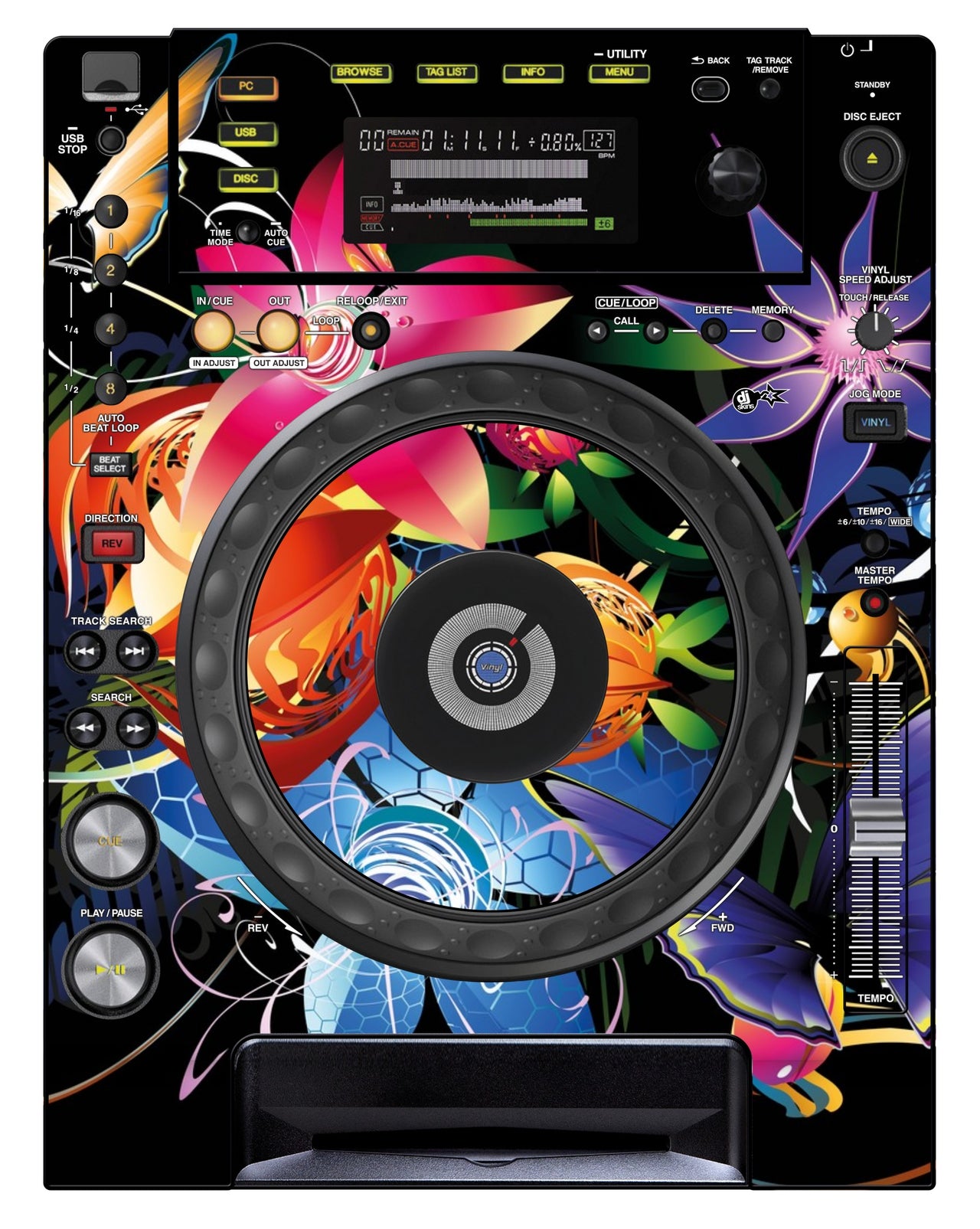 Pioneer DJ CDJ 850 Skin Lotus Garden