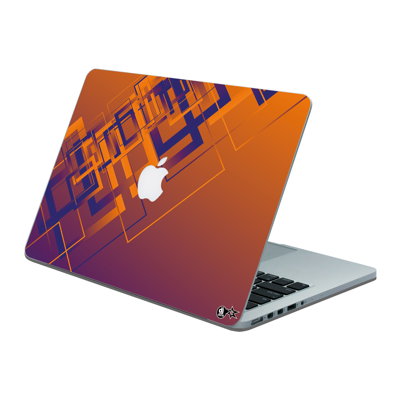 DJ Skins Laptop Skin SQUARED HOLLOW (ORANGE – LILA)