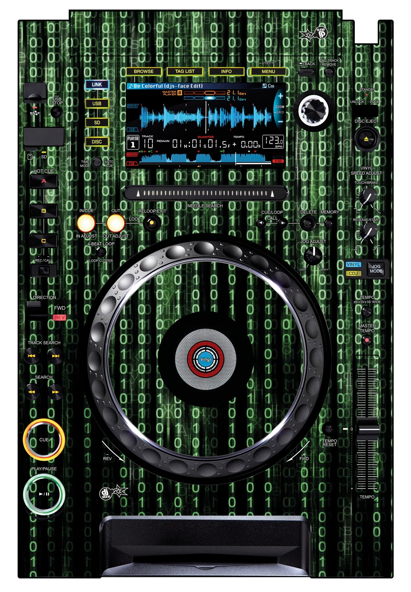Pioneer DJ CDJ 2000 Skin Matrix