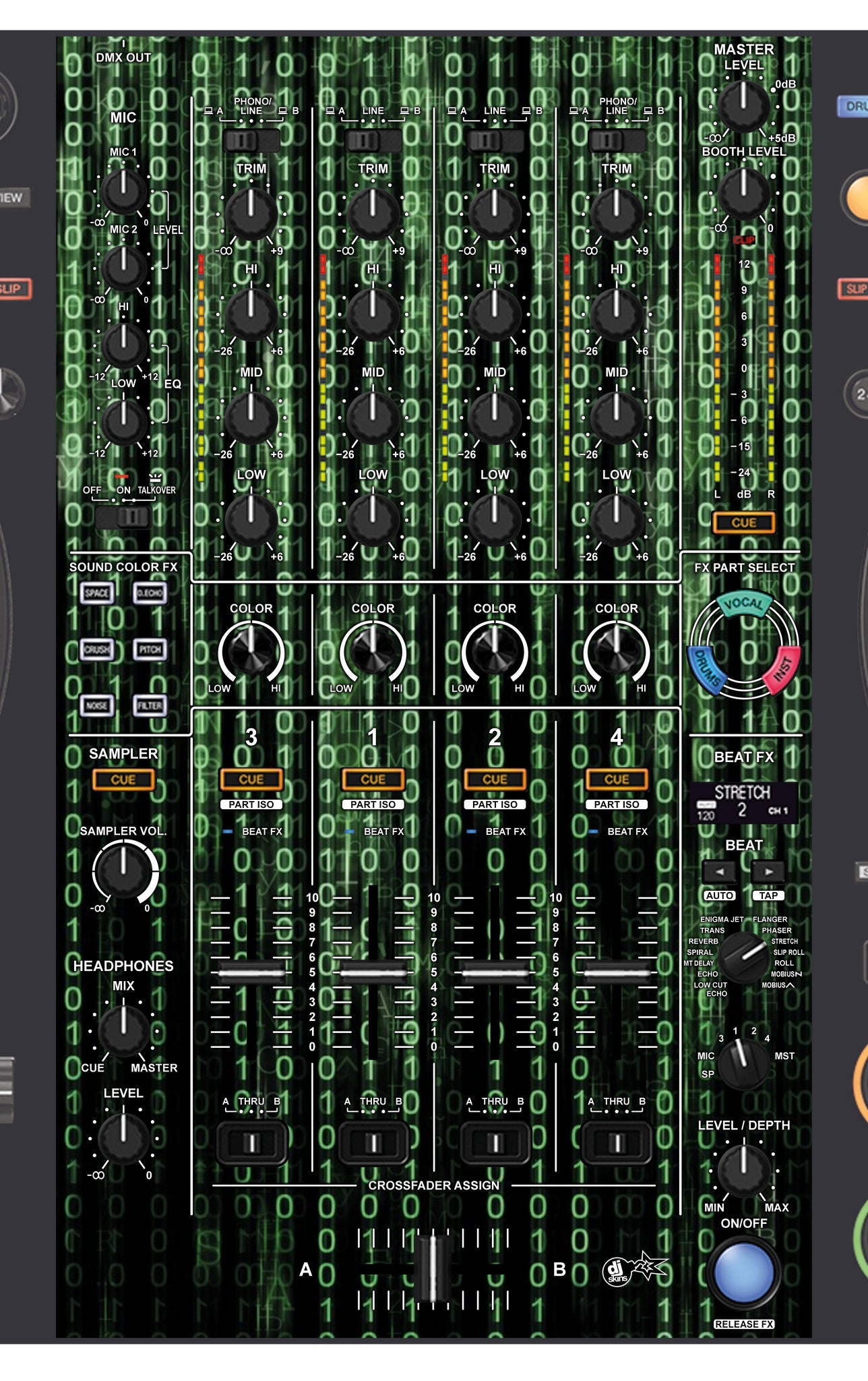 Pioneer DJ DDJ FLX10 MIXER Skin Matrix