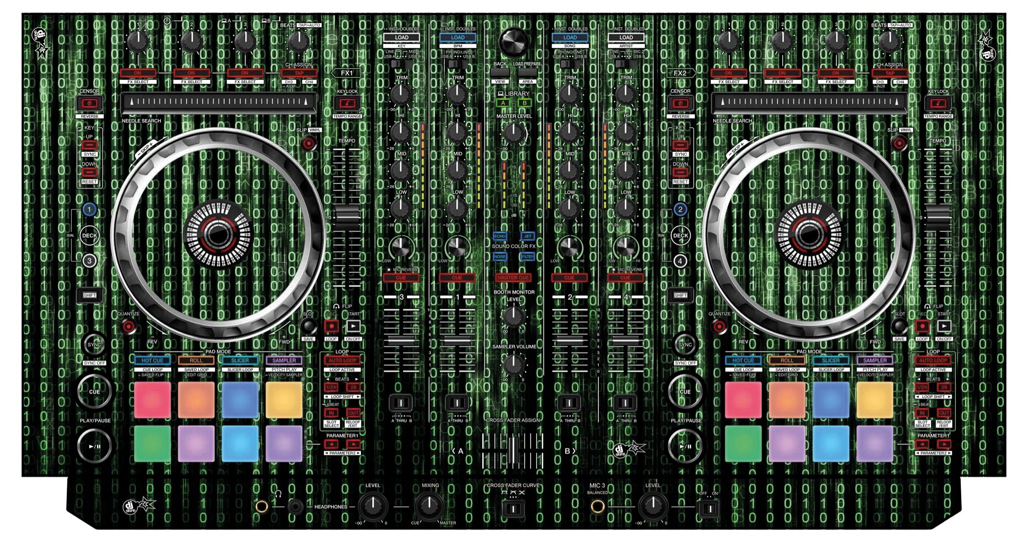 Pioneer DJ DDJ SX 3 Skin Matrix