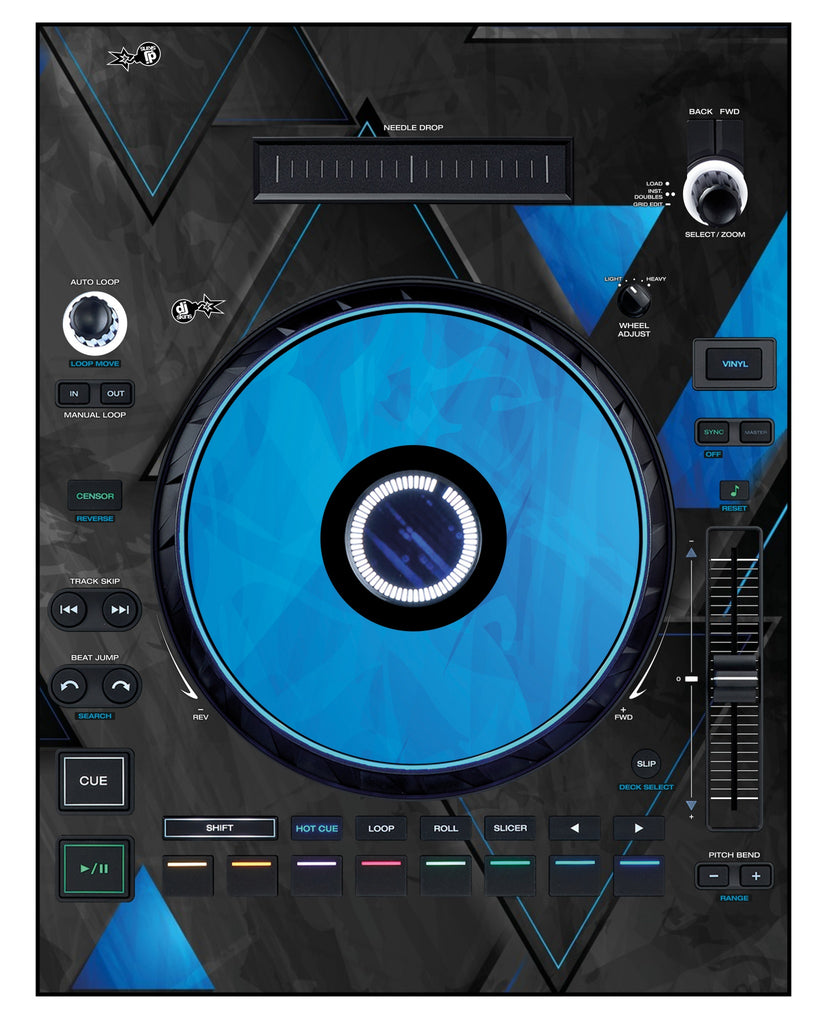 Denon DJ LC 6000 Skin Metallic Bermuda Blue