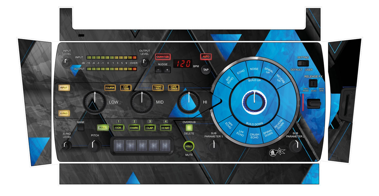 Pioneer DJ RMX 1000 Skin Metallic Bermuda Blue
