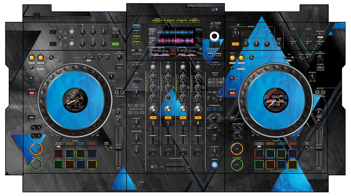 Pioneer DJ XDJ 700 Skin Ridge Blue Light main image 1