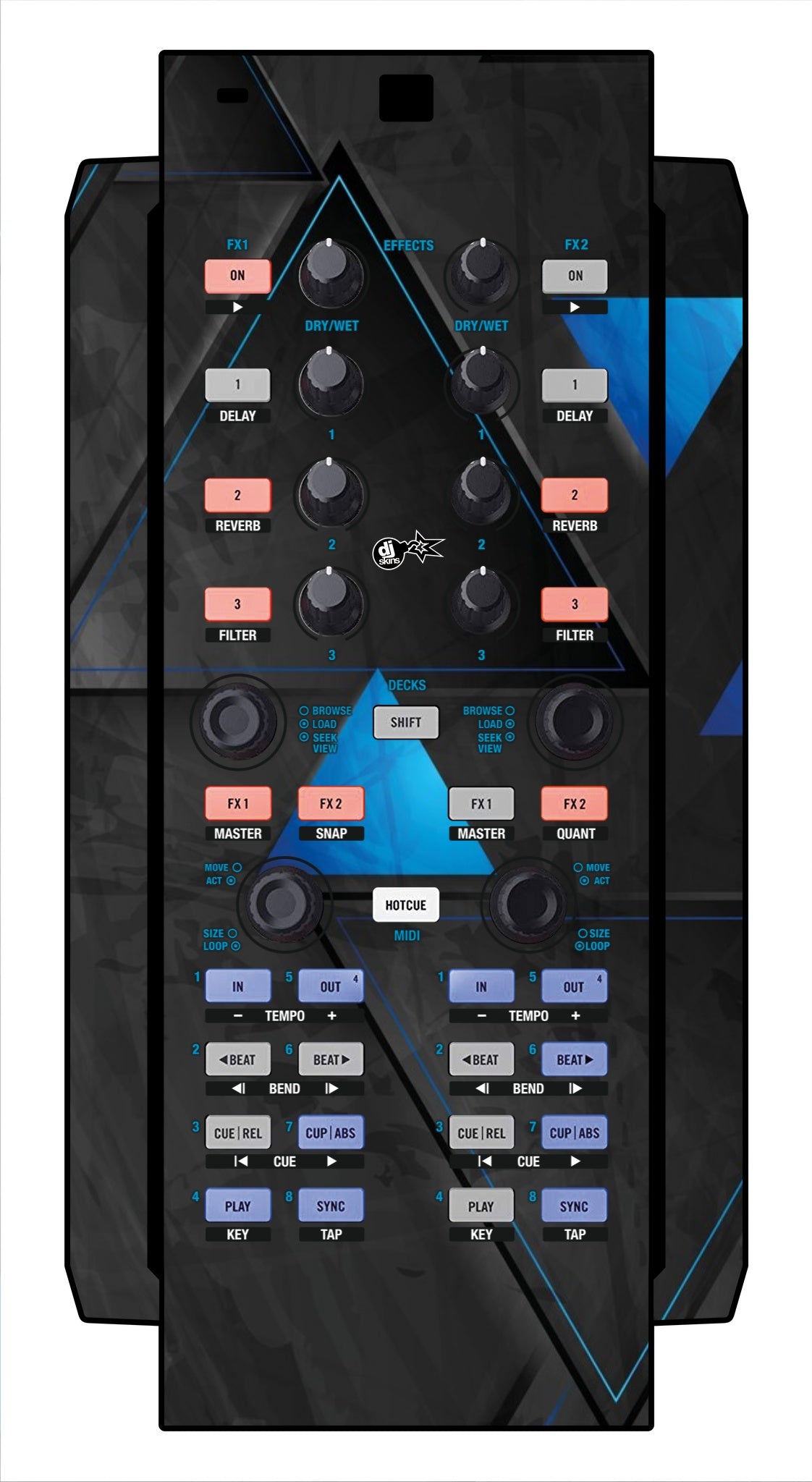 Native Instruments X1 Skin Metallic Bermuda Blue