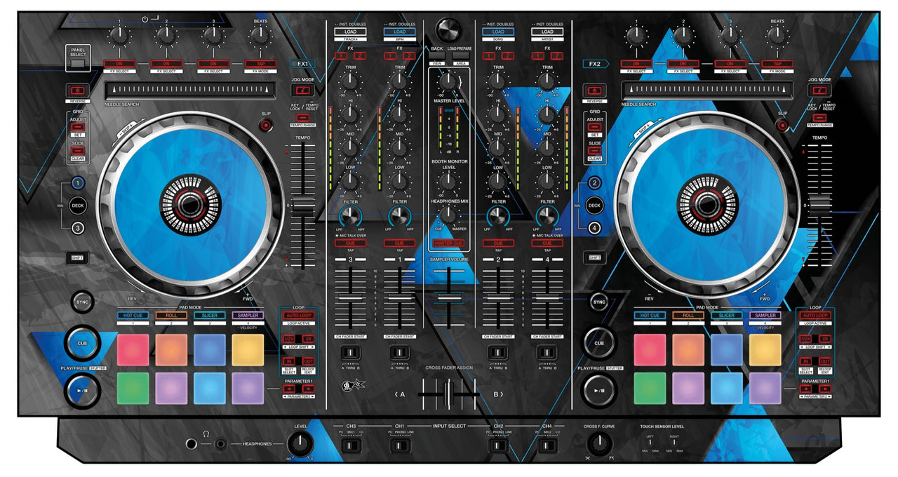 Pioneer DJ DDJ SX Skin Metallic Bermuda Blue
