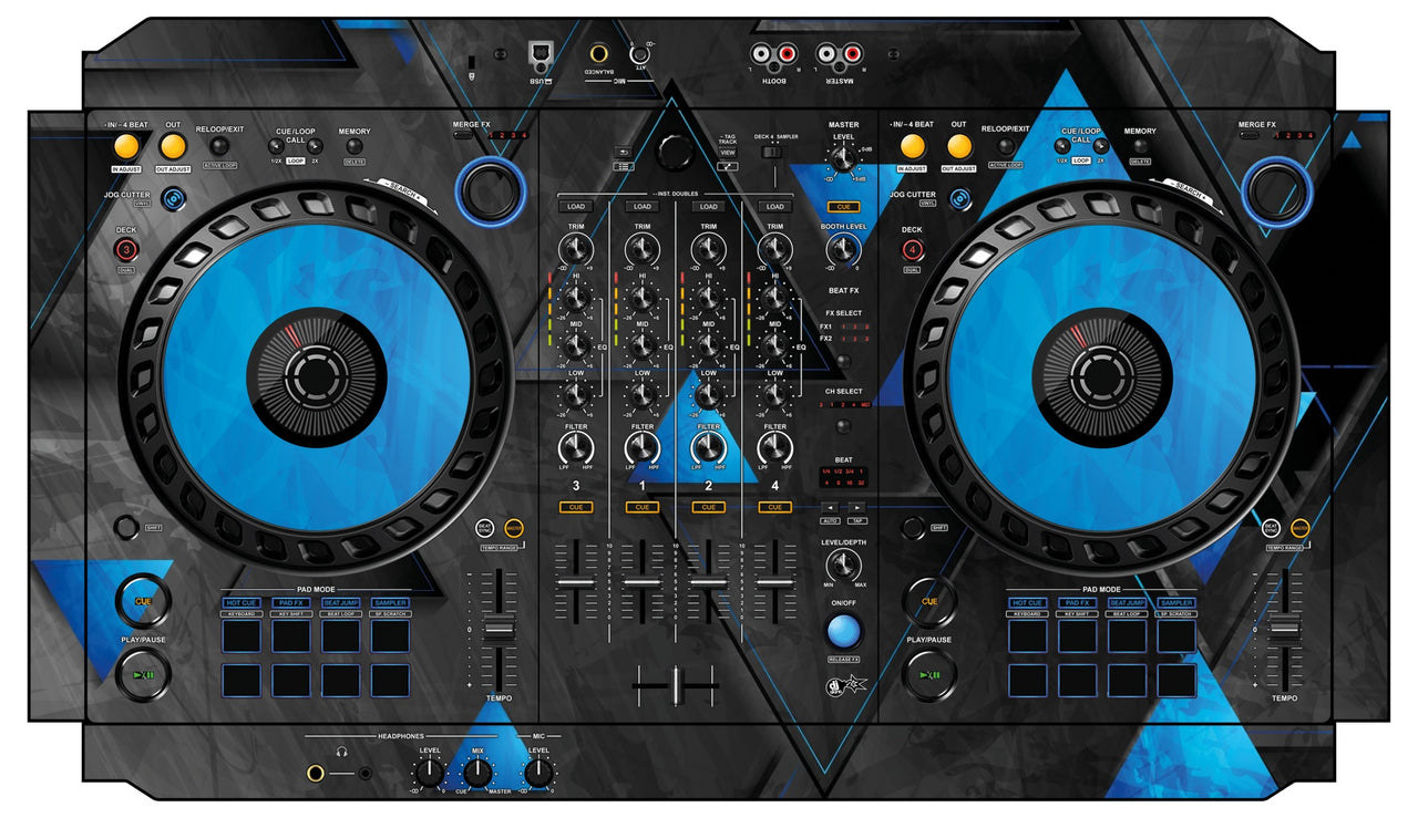 Pioneer DJ DDJ FLX6 Skin Metallic Bermuda Blue