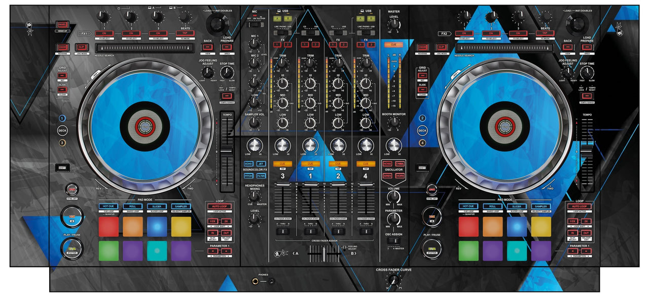 Pioneer DJ DDJ SZ Skin Metallic Bermuda Blue