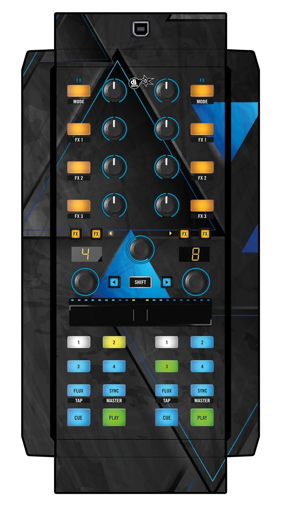 Native Instruments X1 MK2 Skin Metallic Bermuda Blue