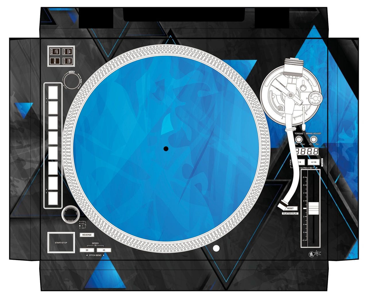Reloop RP 8000 MK2 Skin Metallic Bermuda Blue