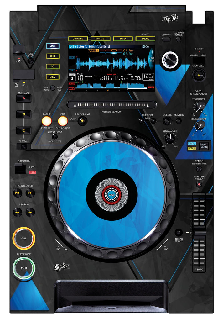Pioneer DJ CDJ 2000 Skin Metallic Bermuda Blue