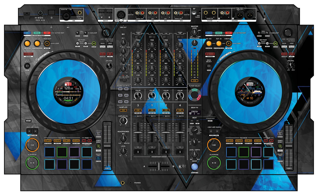 Pioneer DJ DDJ FLX10 Skin Metallic Bermuda Blue