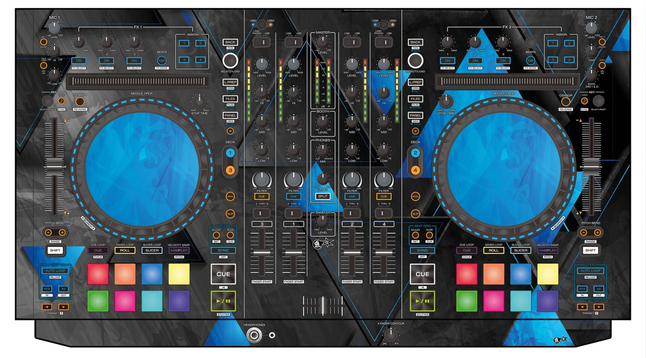 Denon DJ MC 7000 Skin Metallic Bermuda Blue