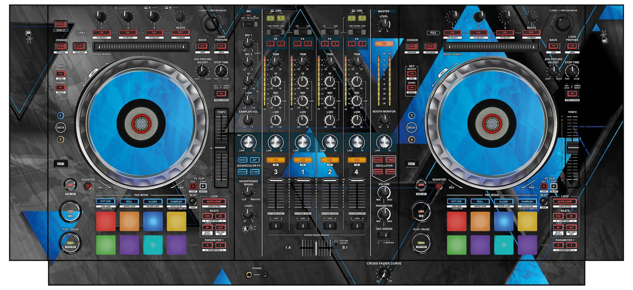 Pioneer DJ DDJ SZ 2 Skin Metallic Bermuda Blue
