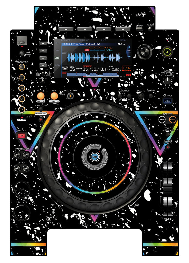 Pioneer DJ CDJ 900 NEXUS Skin Minimal Rainbow