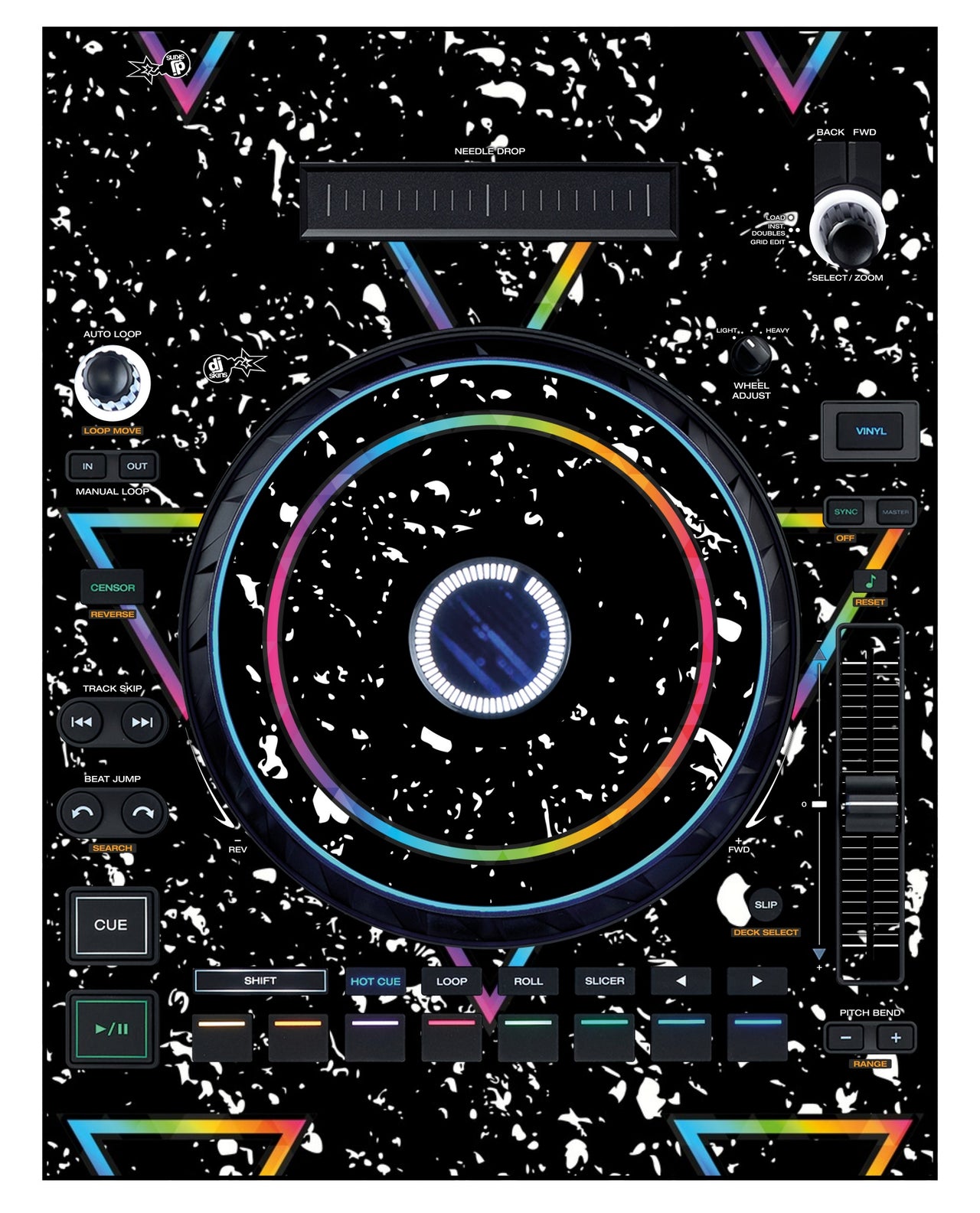 Denon DJ LC 6000 Skin Minimal Rainbow