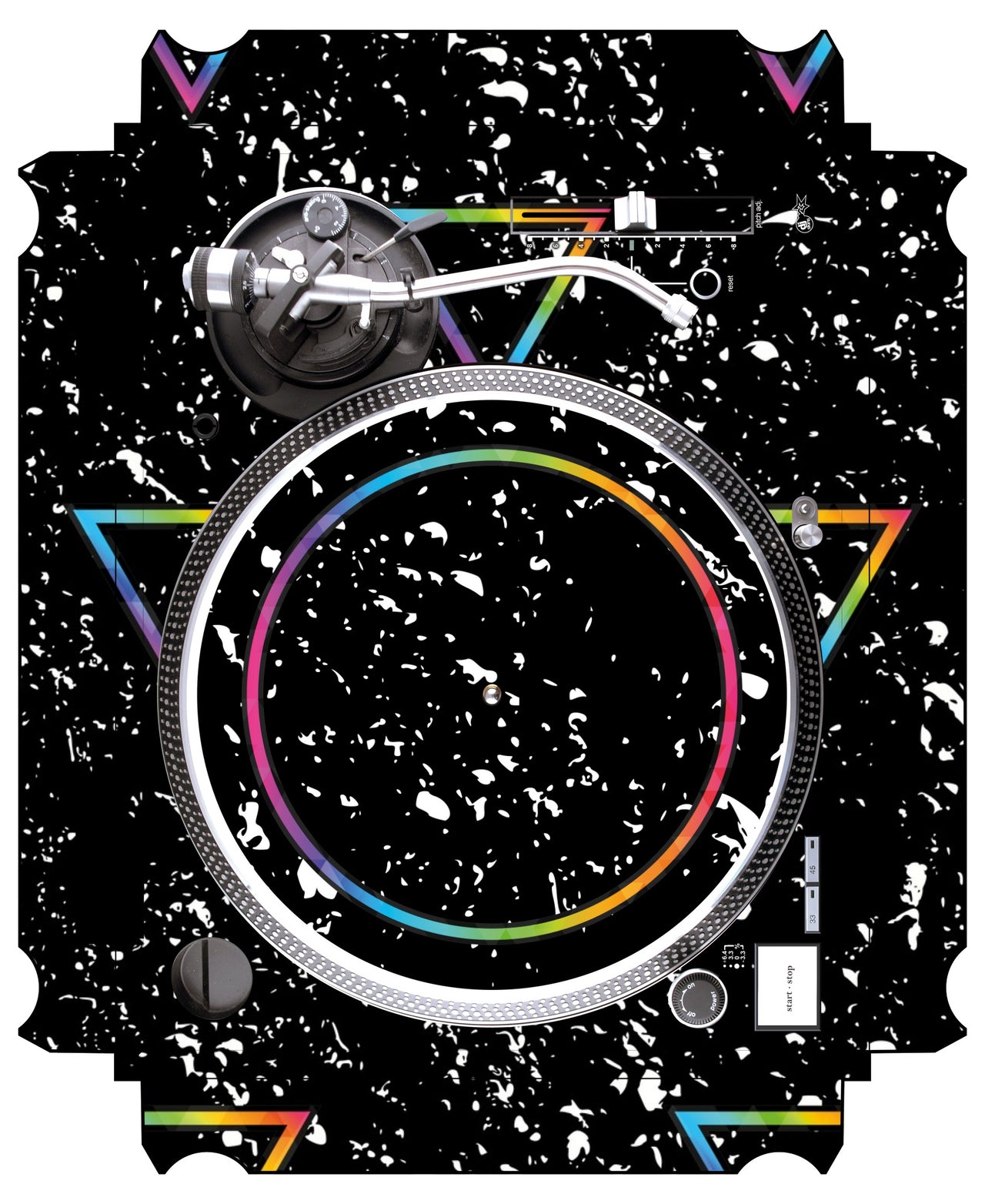 Technics 1200 / 1210 MK5 VERTICAL Skin Minimal Rainbow
