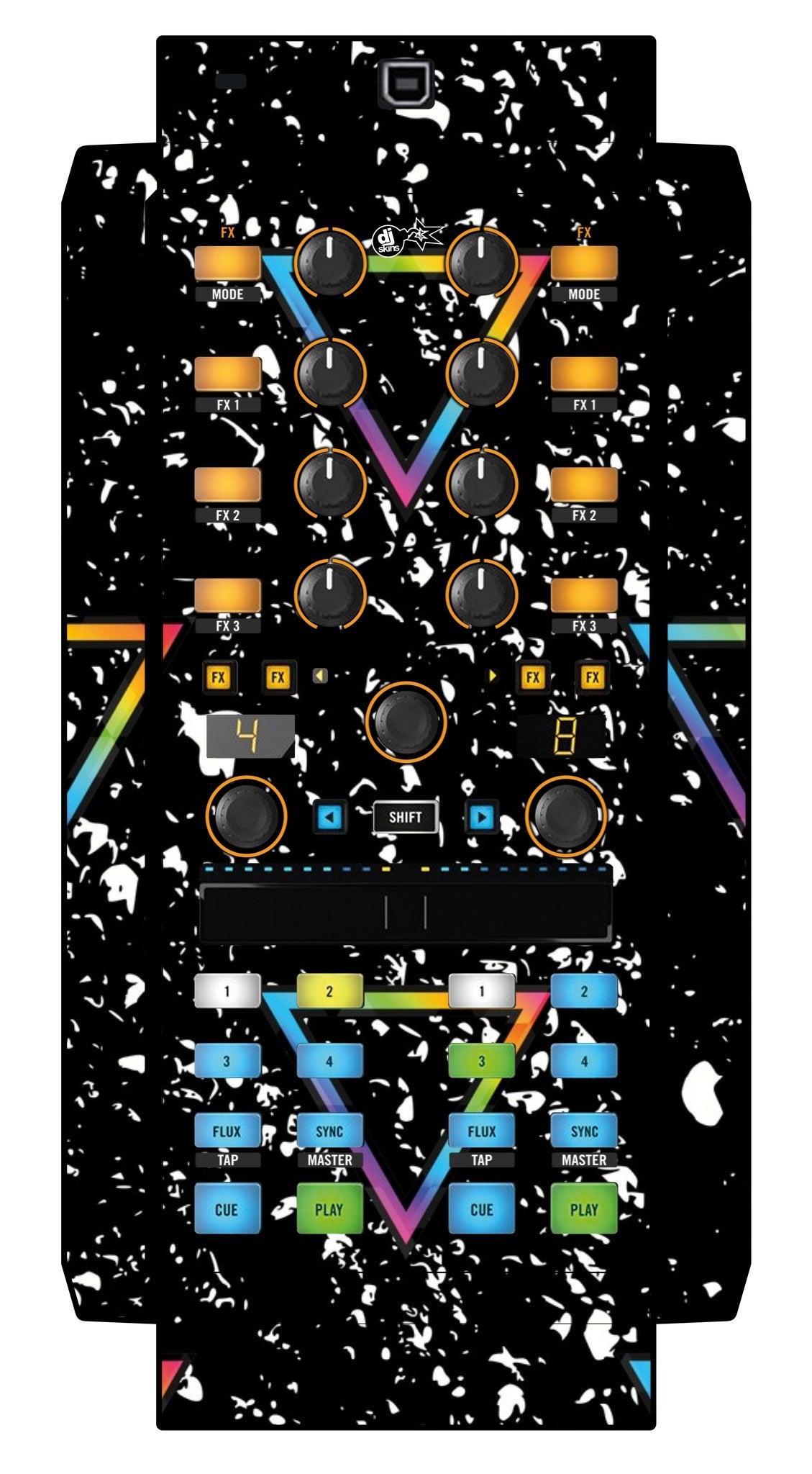 Native Instruments X1 MK2 Skin Minimal Rainbow