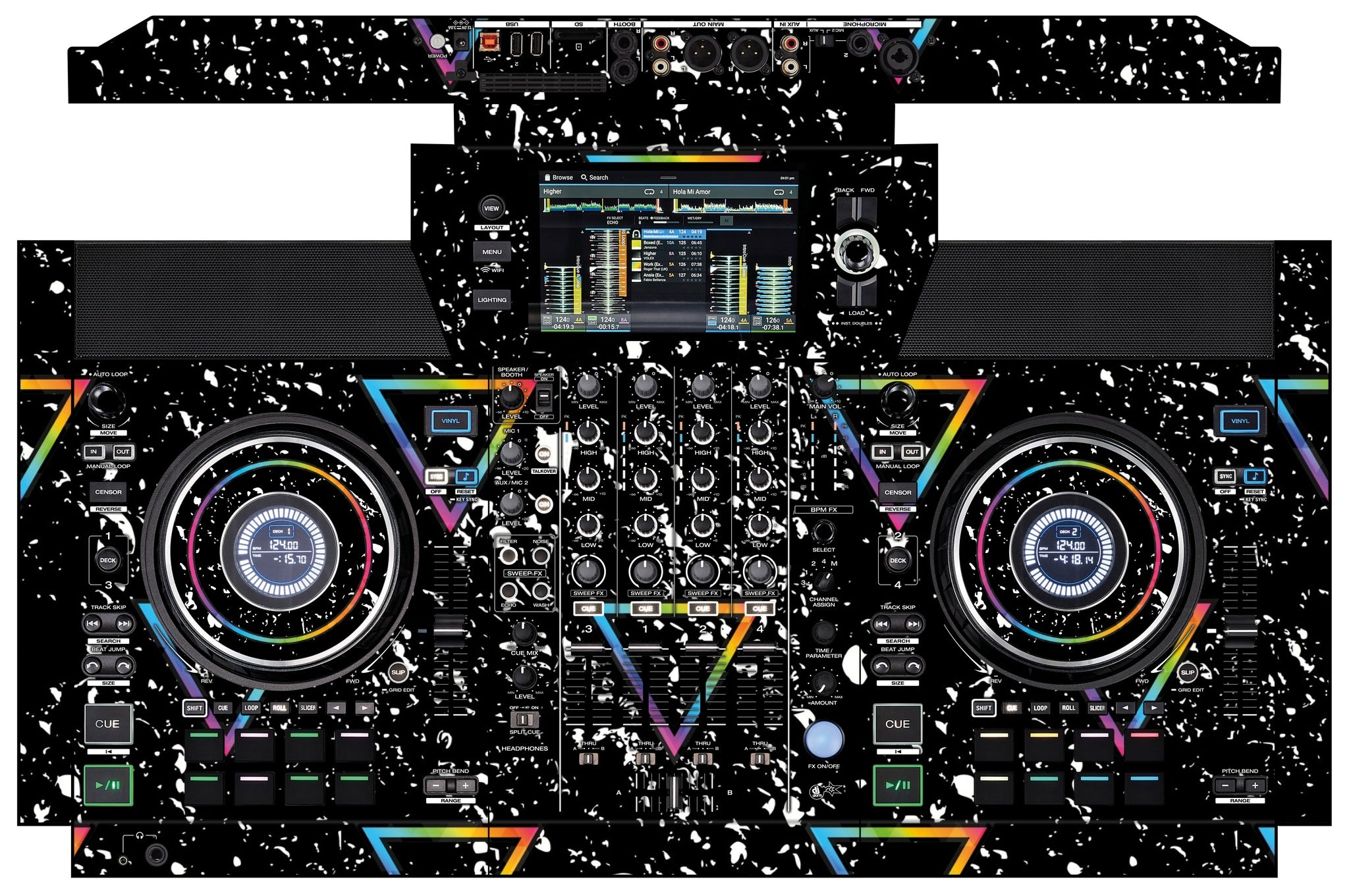 Denon DJ SC Live 4 Skin Minimal Rainbow