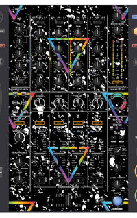 Pioneer DJ DDJ FLX10 MIXER Skin Minimal Rainbow