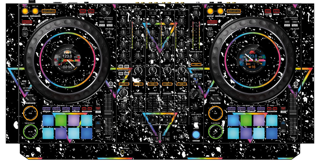 Pioneer DJ DDJ 1000 Skin Minimal Rainbow
