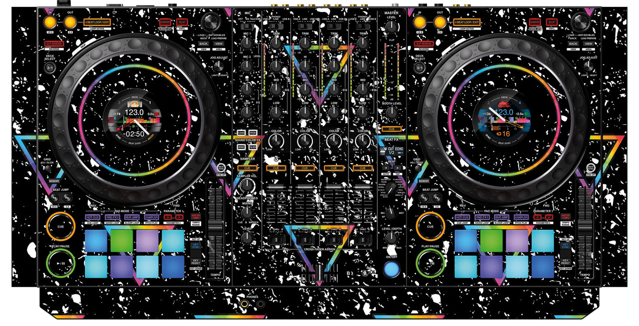 Pioneer DJ DDJ 1000 SRT Skin Minimal Rainbow