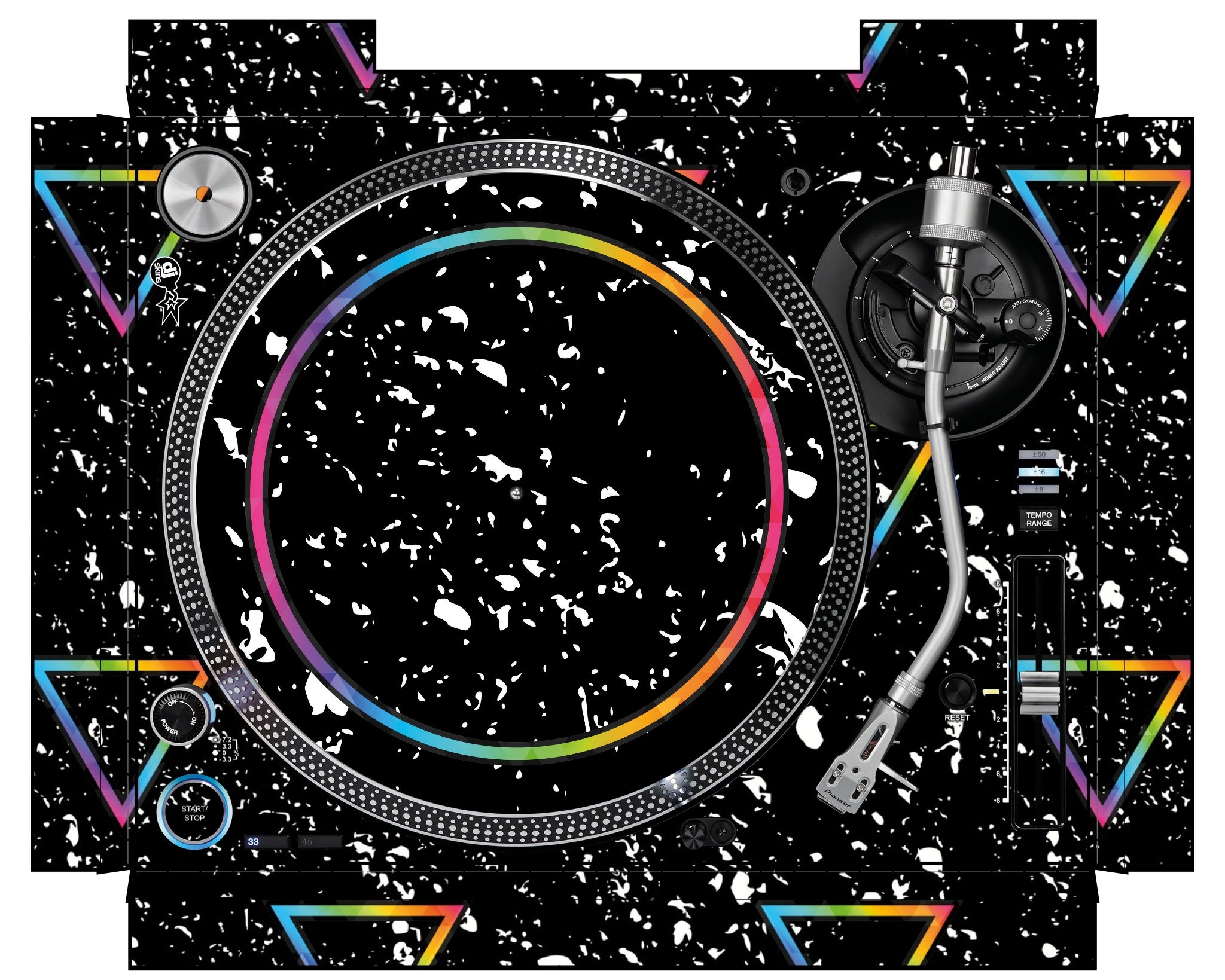 Pioneer DJ PLX 1000 Skin Minimal Rainbow