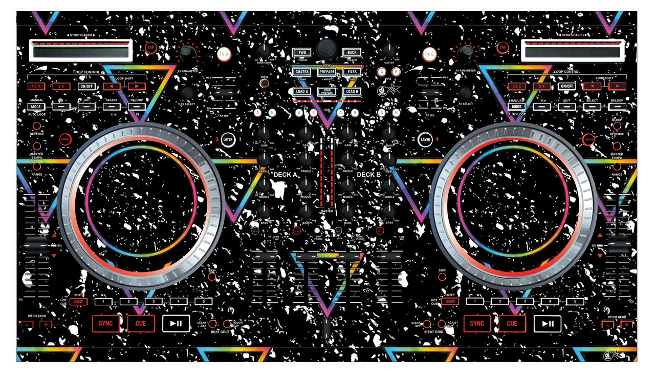 Numark NS 6 Skin Minimal Rainbow