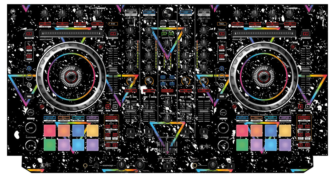 Pioneer DJ DDJ SX 3 Skin Minimal Rainbow