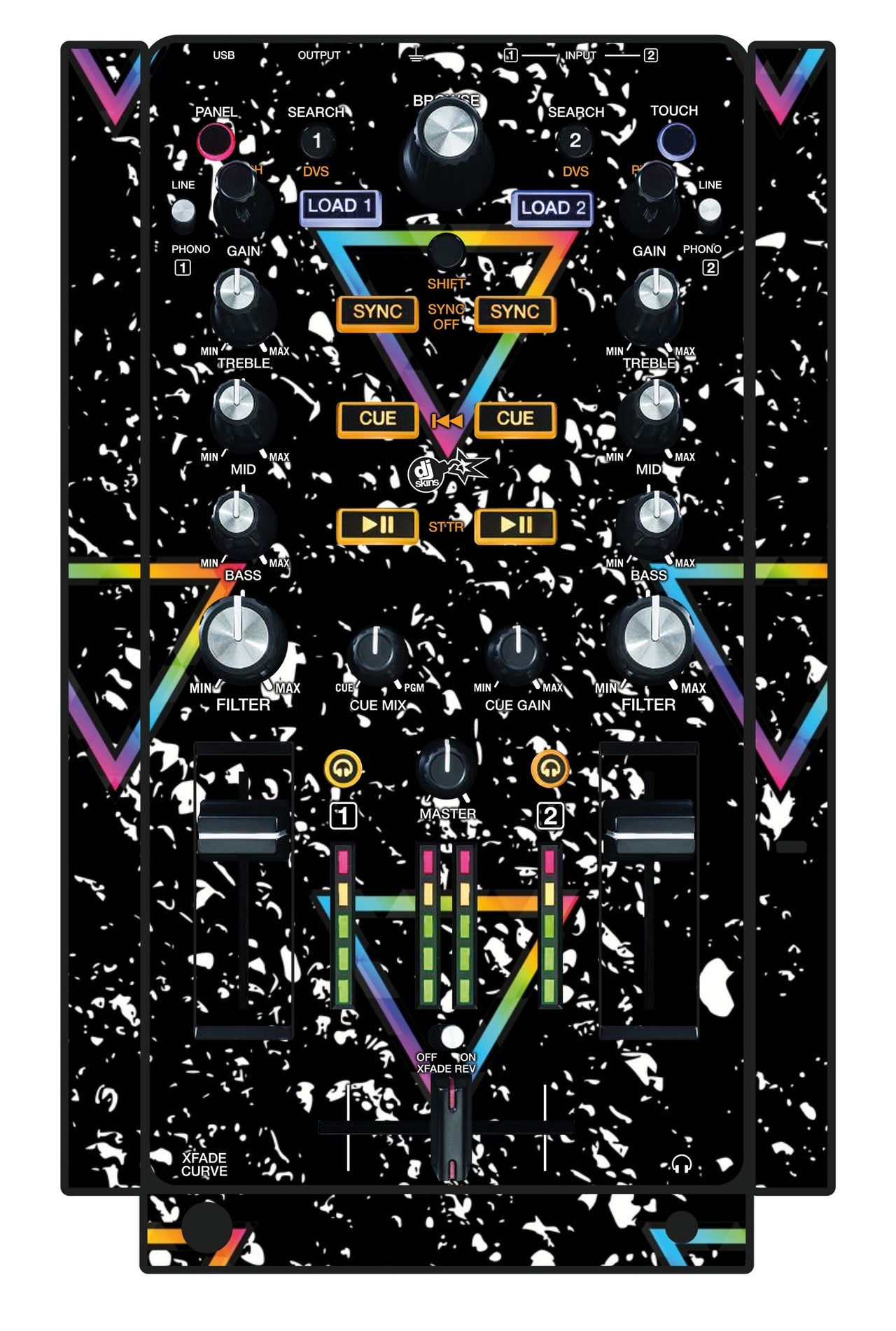 Akai Pro AMX Skin Minimal Rainbow