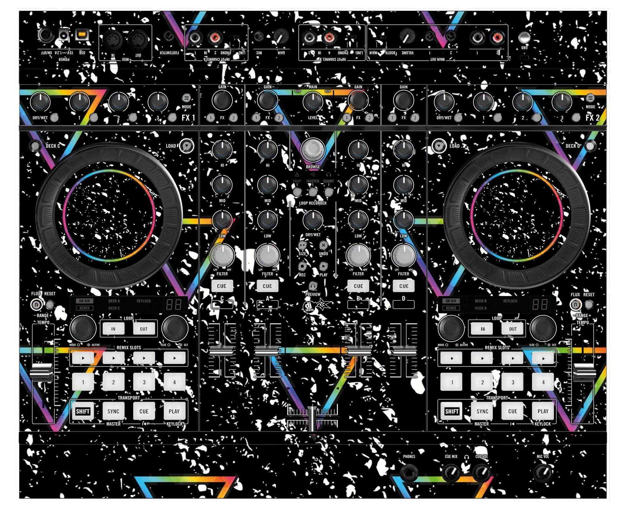 Native Instruments S4 MK2 Skin Minimal Rainbow