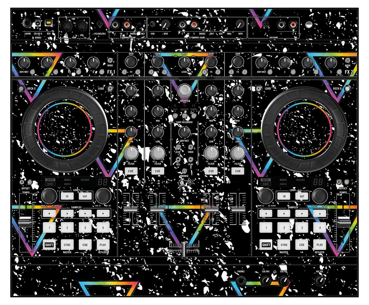 Native Instruments S4 MK1 Skin Minimal Rainbow