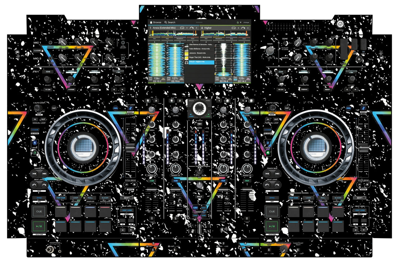 Denon DJ PRIME 4+ Skin Minimal Rainbow