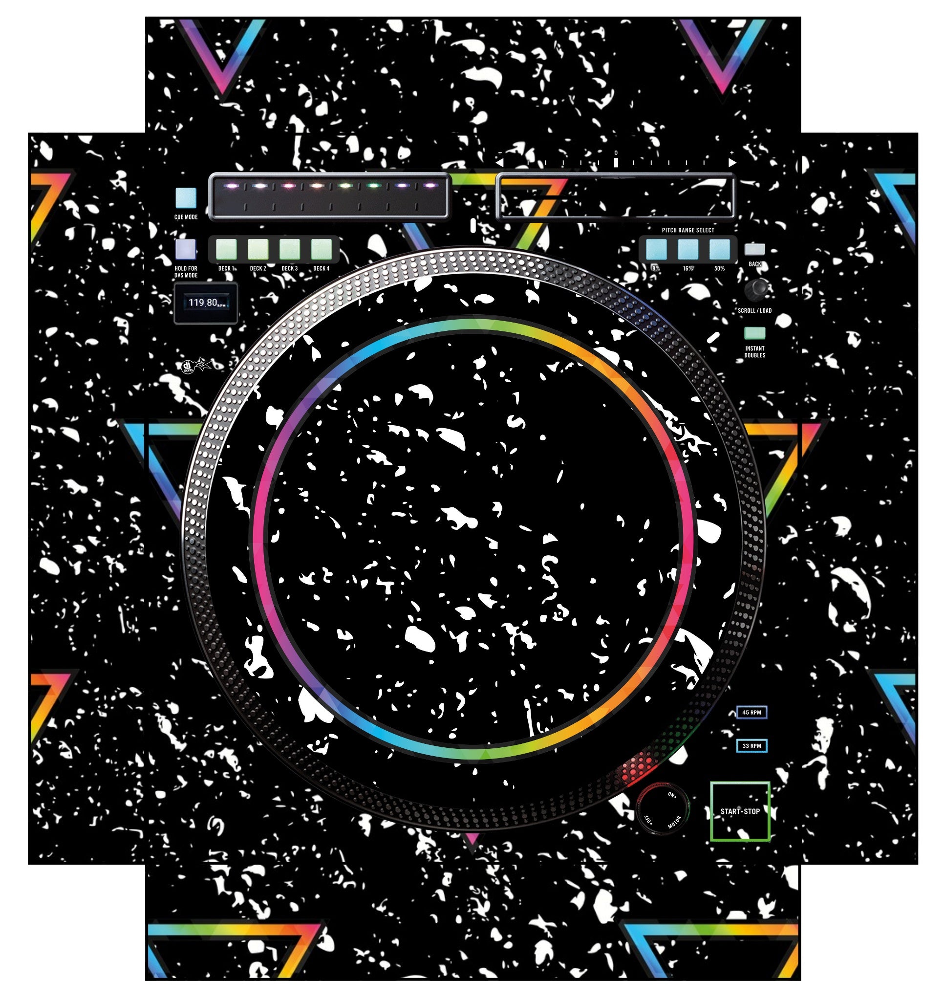 Rane TWELVE MK2 Skin Minimal Rainbow