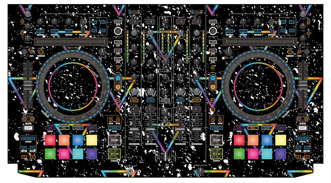 Denon DJ MC 7000 Skin Minimal Rainbow