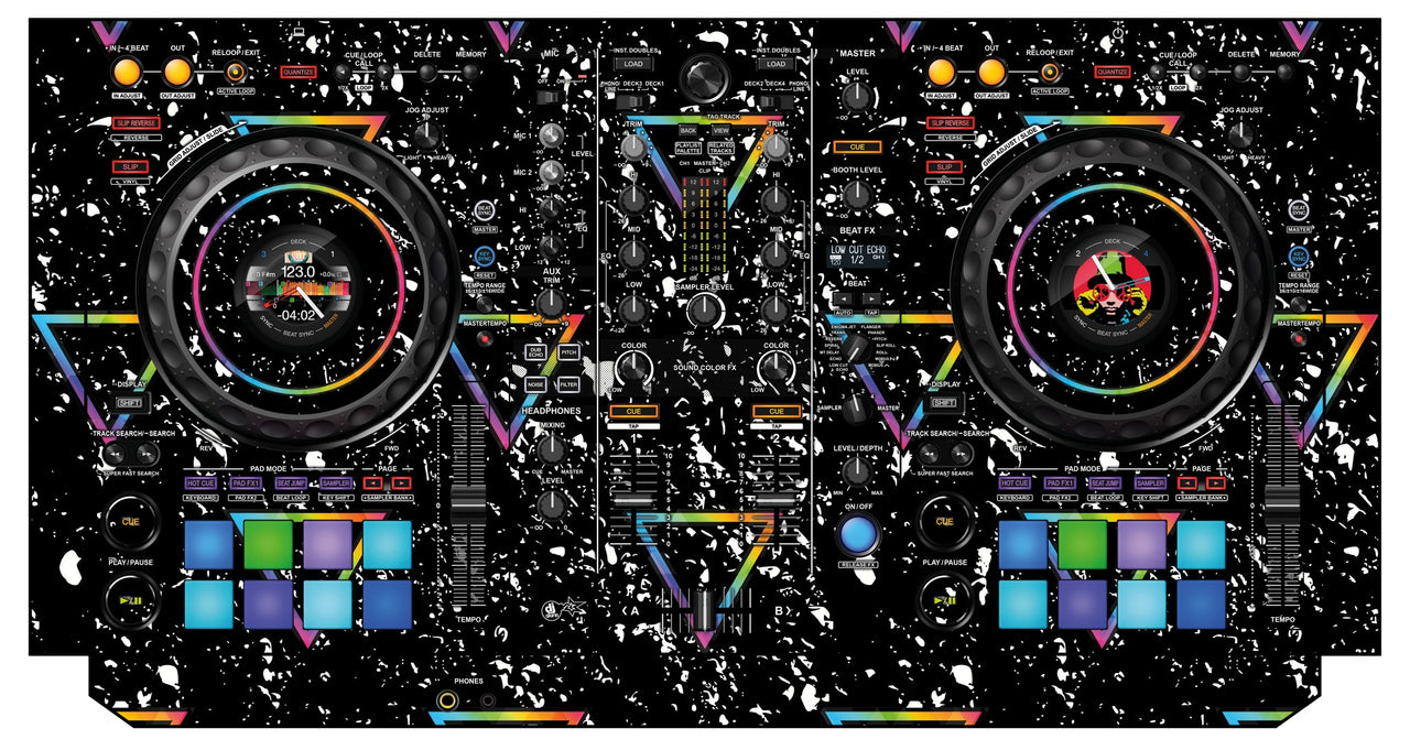 Pioneer DJ DDJ 800 Skin Minimal Rainbow