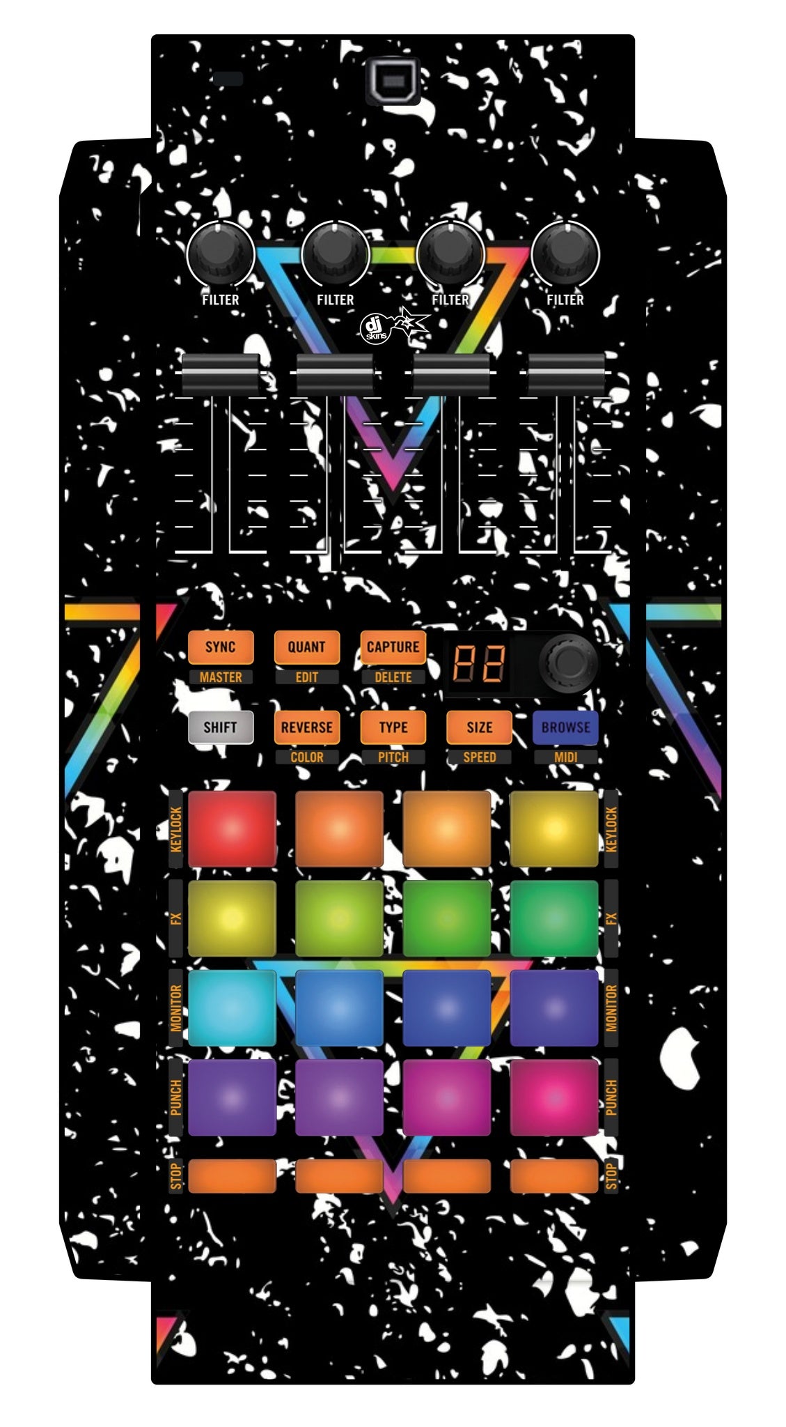 Native Instruments F1 Skin Minimal Rainbow