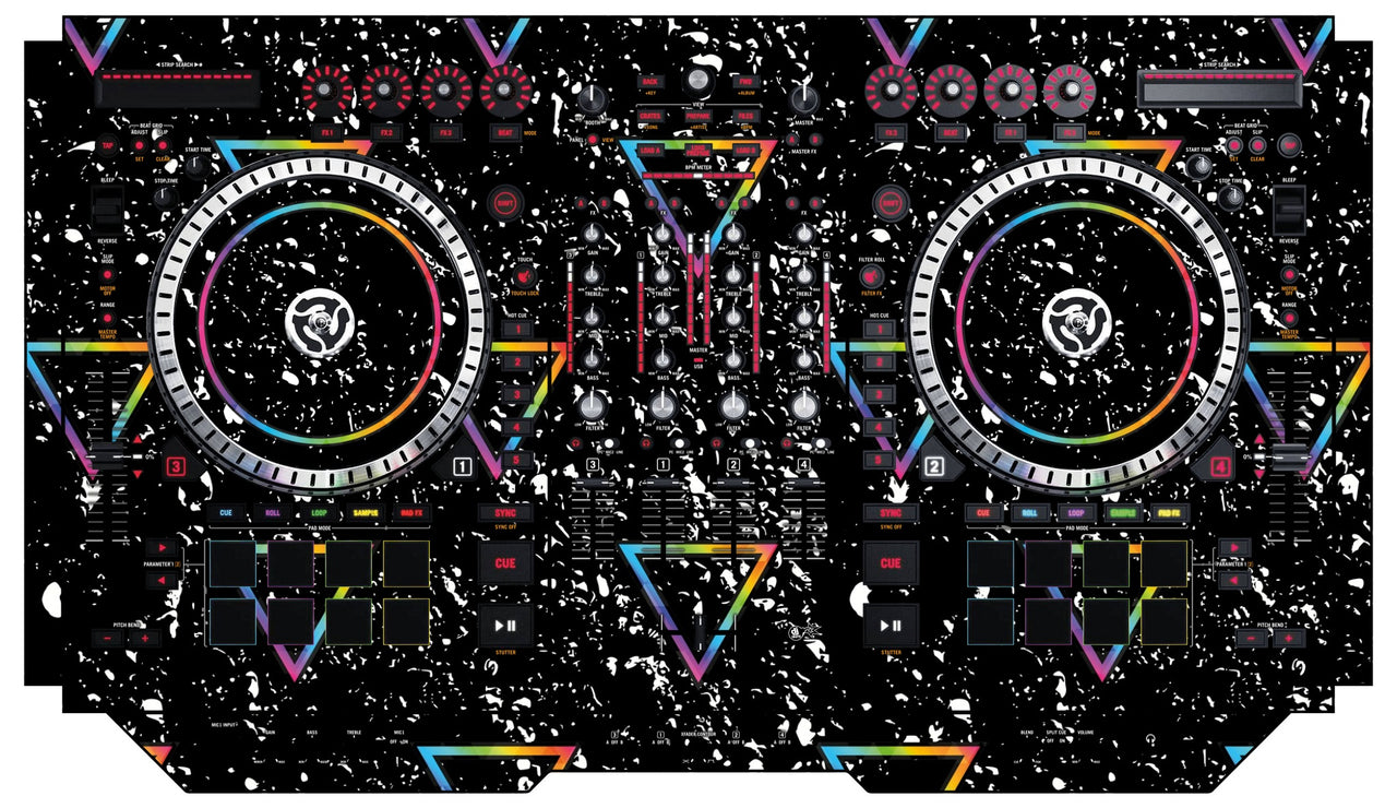 Numark NS 7 II Skin Minimal Rainbow