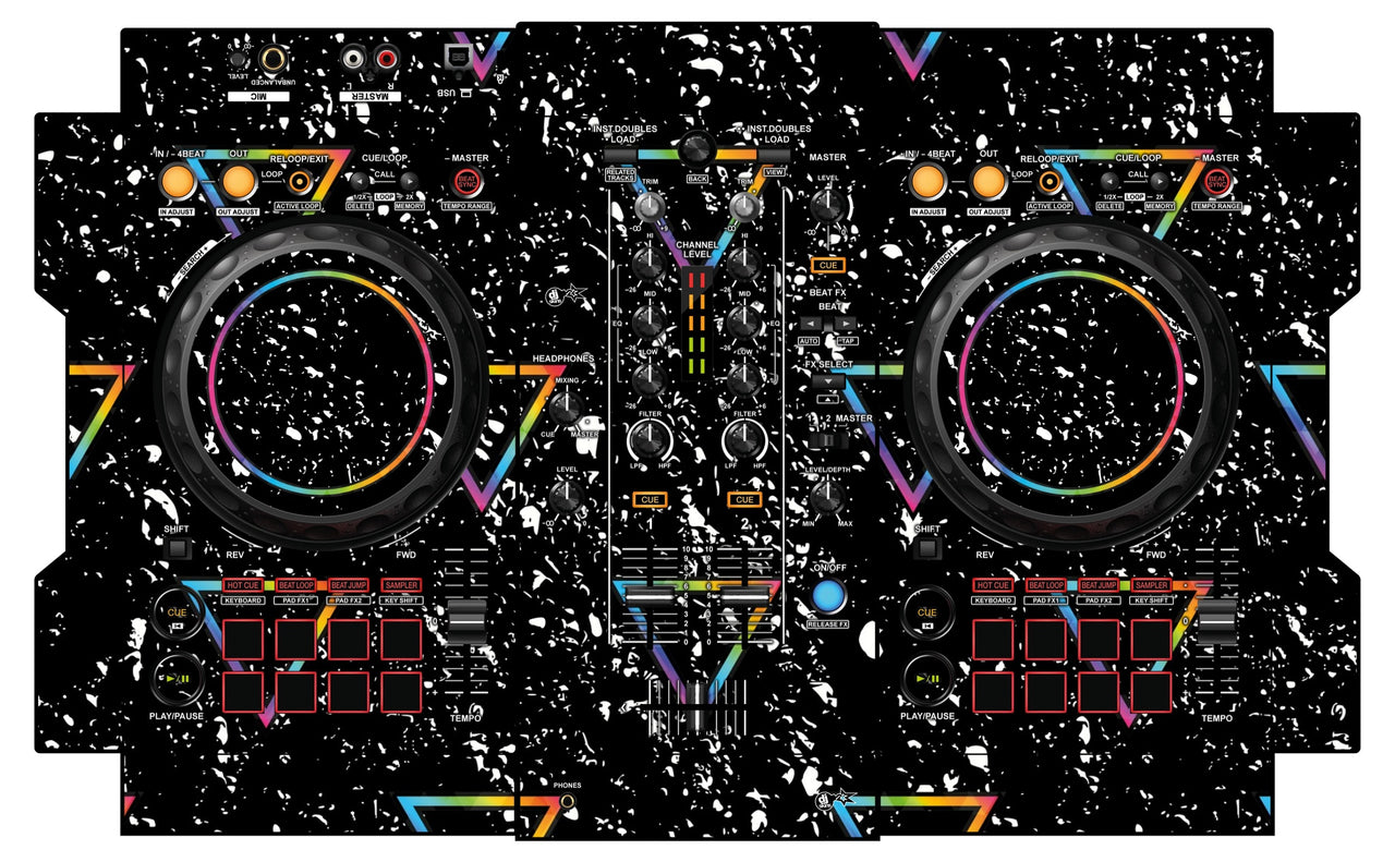 Pioneer DJ DDJ 400 Skin Minimal Rainbow