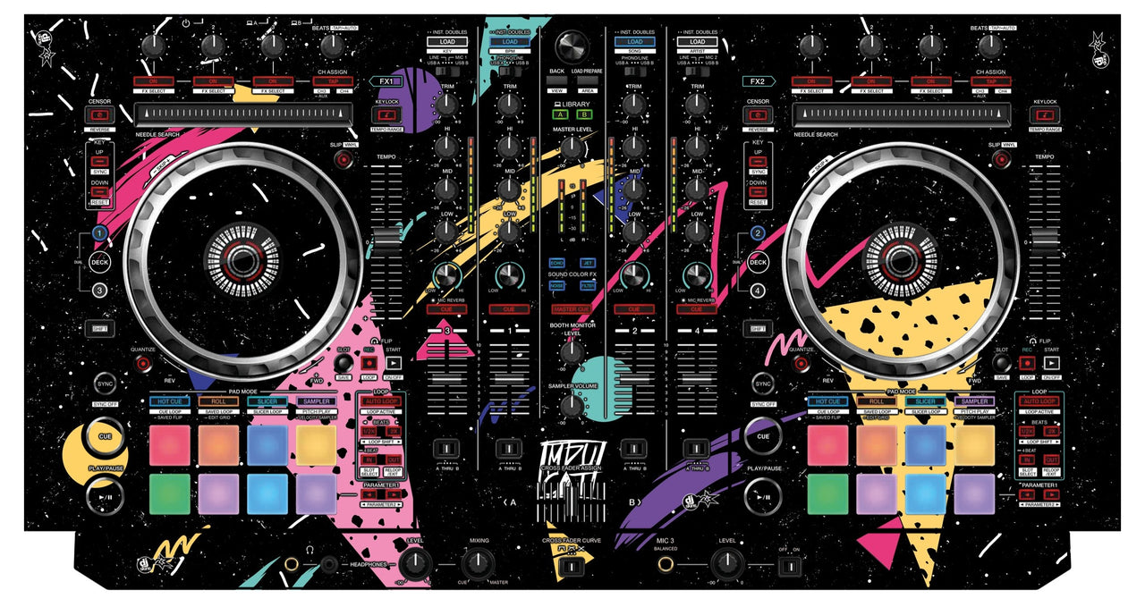 Pioneer DJ DDJ SX 3 Skin Mizucat Black