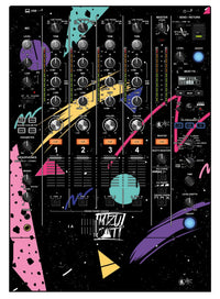 Pioneer DJ DJM 750 MK2 Skin Mizucat Black