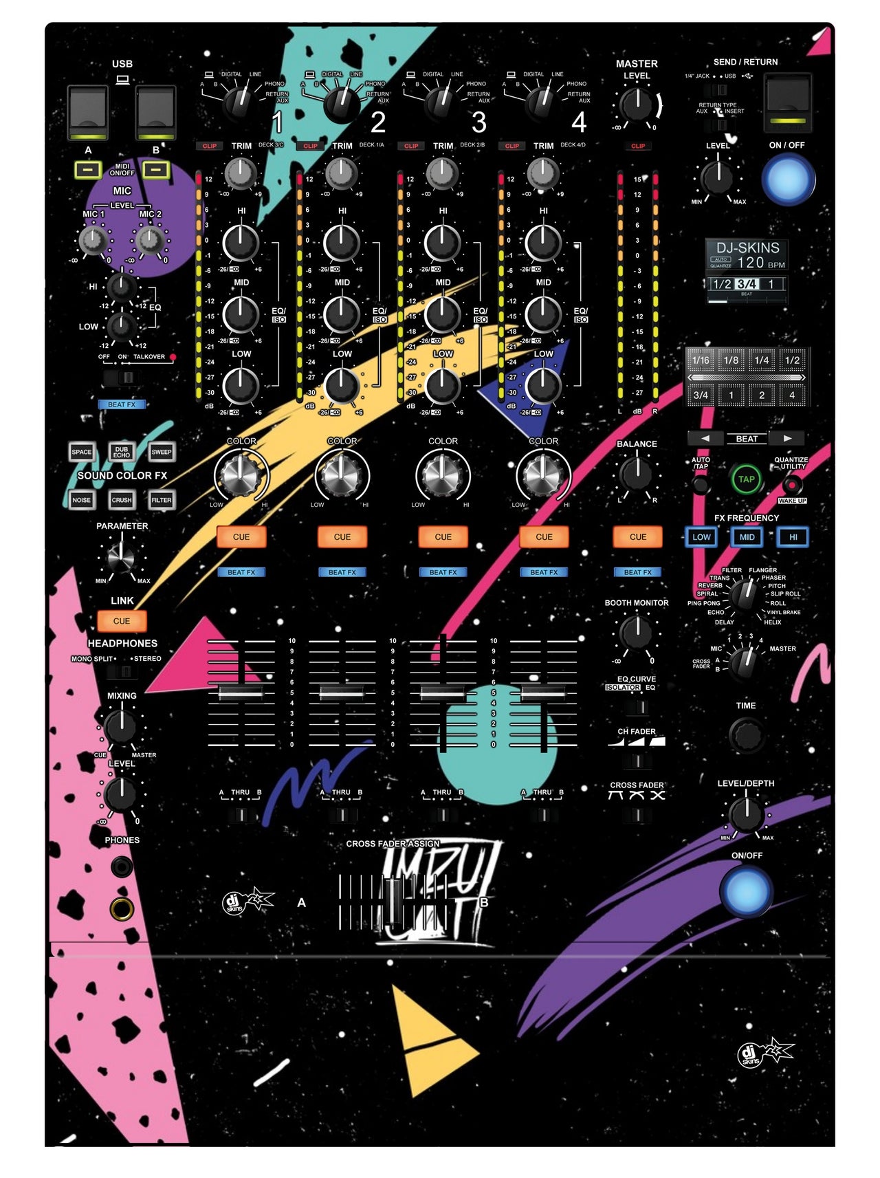 Pioneer DJ DJM 900 NEXUS 2 Skin Mizucat Black