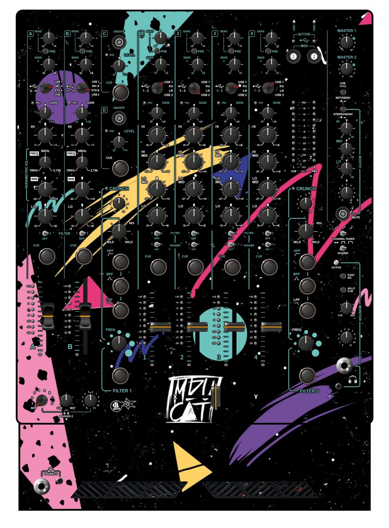Allen and Heath XONE 96 Skin Mizucat Black
