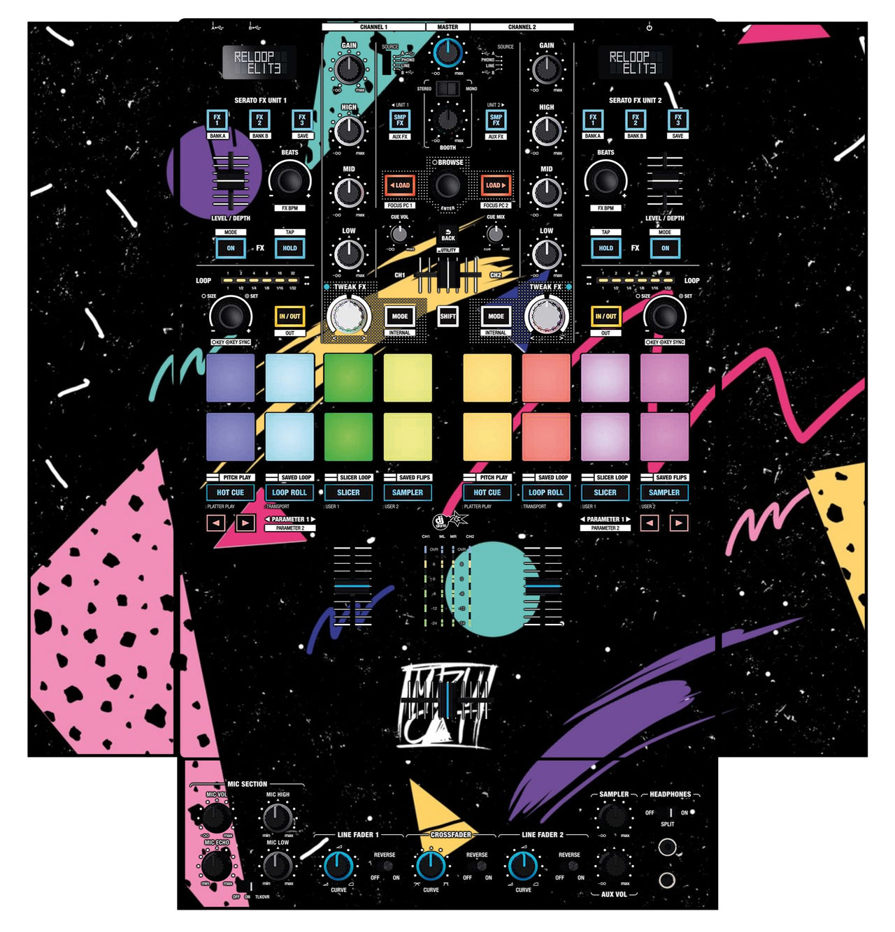 Reloop Elite Skin Mizucat Black