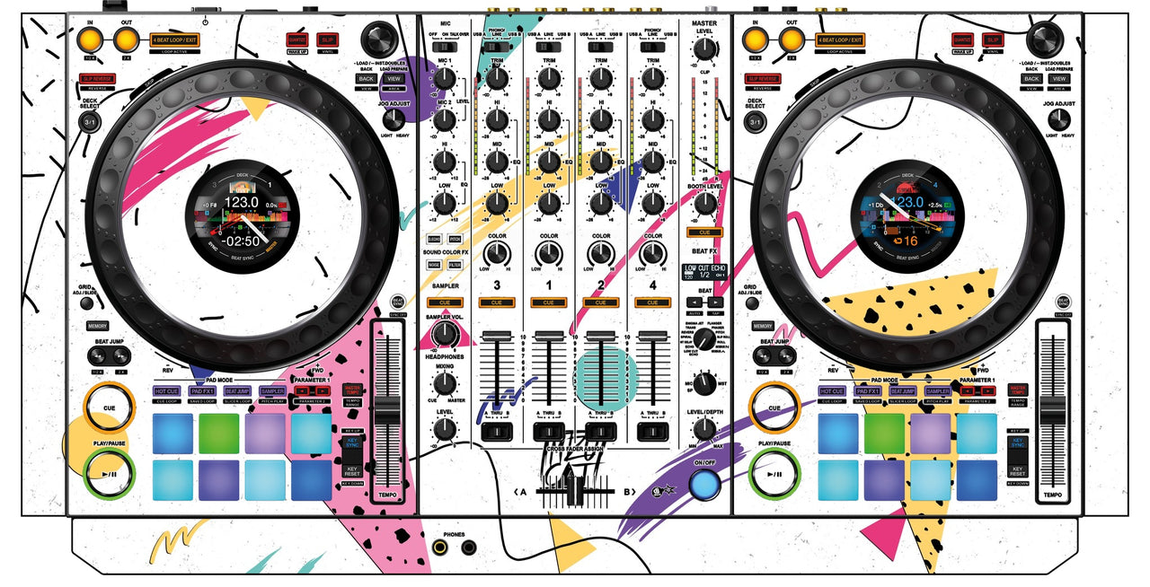 Pioneer DJ DDJ 1000 SRT Skin Mizucat White