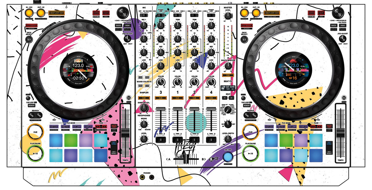 Pioneer DJ DDJ 1000 Skin Mizucat White